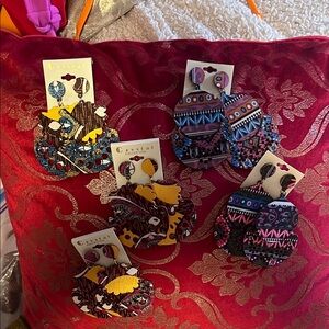 Colorful Patterned Earrings Set